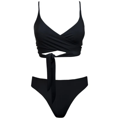 Anekdot Damen vegan Lin + Skyline Slim Bikini Set Schwarz
