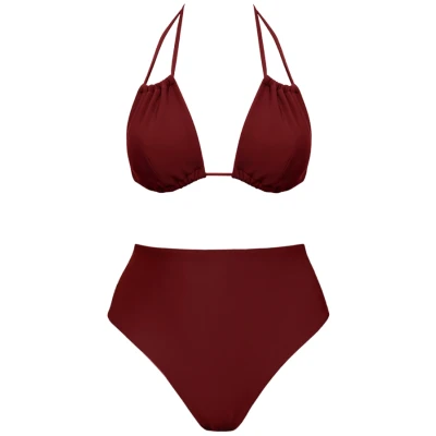 Anekdot Damen vegan Low Versatile + Skyline High Bikini Set Merlot