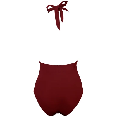 Anekdot Damen vegan Lunar Badeanzug Merlot