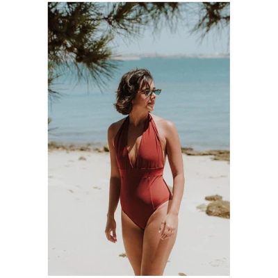 Anekdot Damen vegan Lunar Badeanzug Merlot