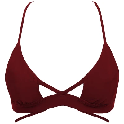 Anekdot Damen vegan Nova Bikini-Oberteil Merlot