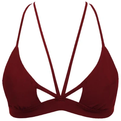 Anekdot Damen vegan Nova Bikini-Oberteil Merlot