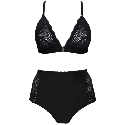 Anekdot Damen vegan Set Earth Black Hochhaus