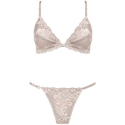 Anekdot Damen vegan Tanga Set Ether Creme
