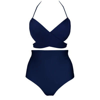 Anekdot Damen vegan Versatile + Core High Bikini Set Navy