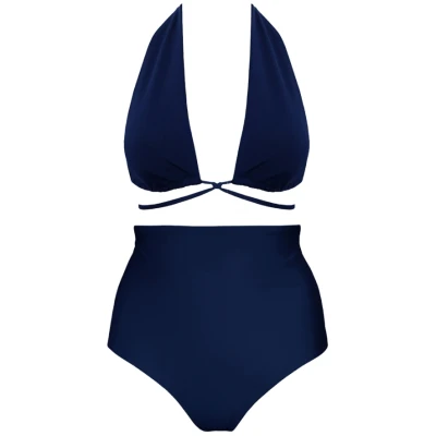 Anekdot Damen vegan Versatile + Core High Bikini Set Navy