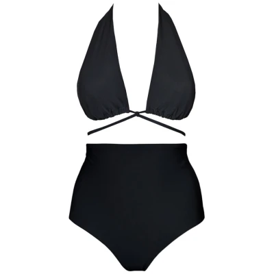 Anekdot Damen vegan Versatile + Core High Bikini Set Schwarz