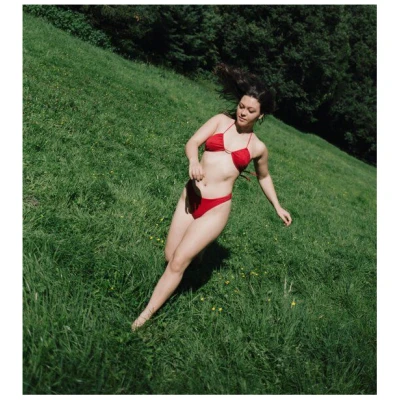 Anekdot Geranium Bikini Set Low Versatile Top + Skyline Slim Slip