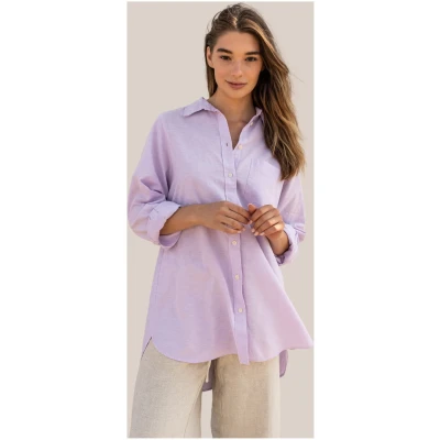 Arber Studio Damen vegan Bluse Jasmin Flieder