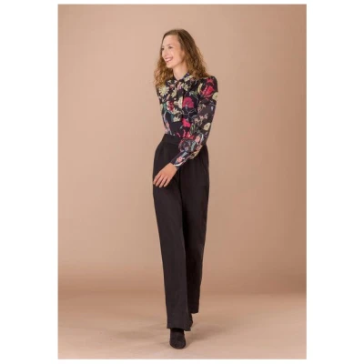 Atelier SNOW Set Body mit Schleifenkragen + Marlenehose Elena aus Bio-Lyocell