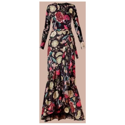 Atelier SNOW Set Langärmliger Body + Maxi-Wickelrock Camellia