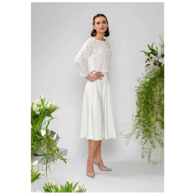 Atelier SNOW Zweiteiliges Brautkleid Langarm Top Lily-Alyssien