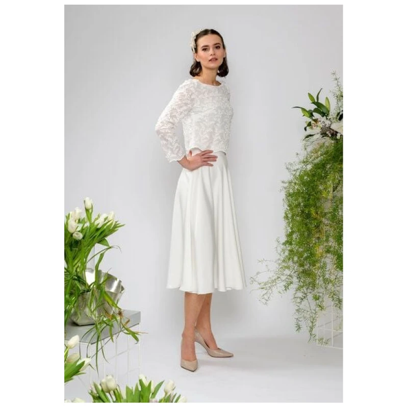 Atelier SNOW Zweiteiliges Brautkleid Langarm Top Lily-Alyssien