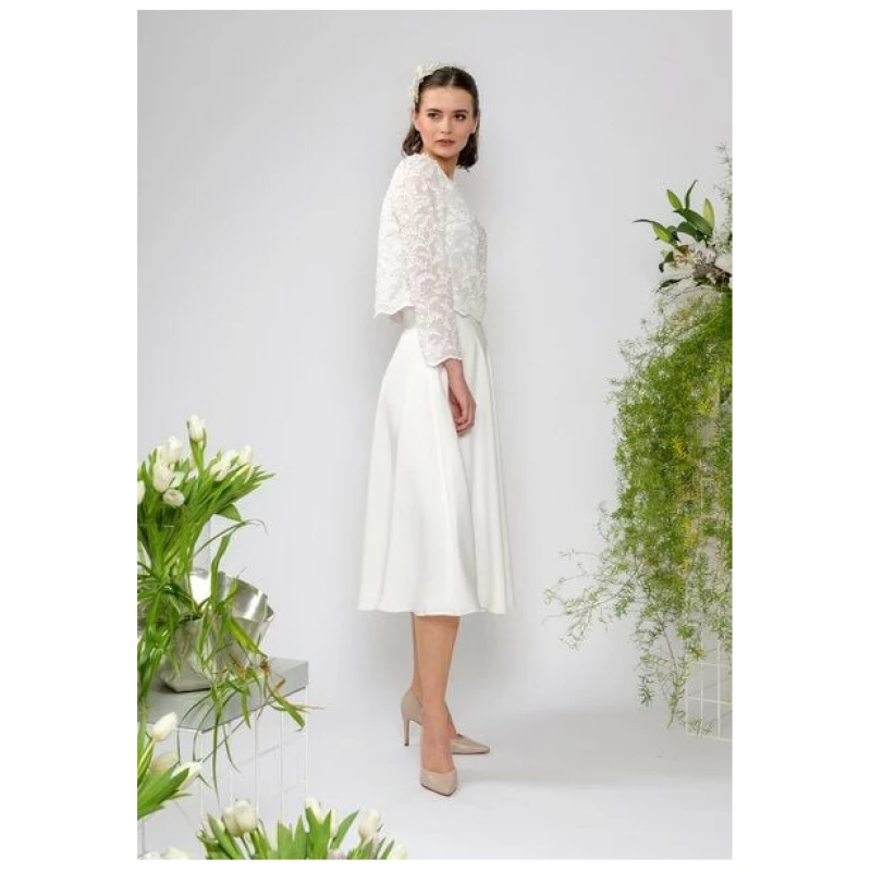 Atelier SNOW Zweiteiliges Brautkleid Langarm Top Lily-Alyssien