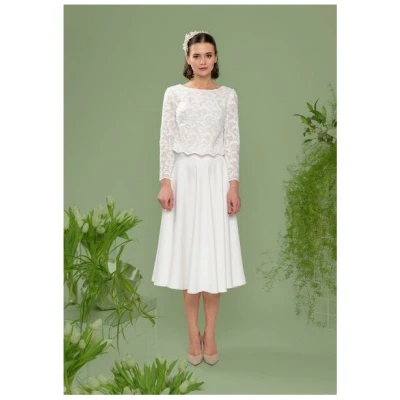 Atelier SNOW Zweiteiliges Brautkleid Langarm Top Lily-Alyssien