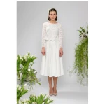 Atelier SNOW langärmliges Brauttop Lily