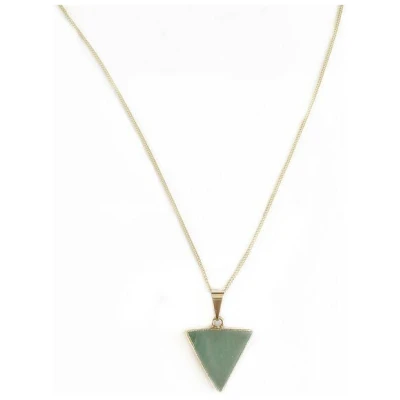 Aventurin Dreieck Halskette vergoldet von Crystal and Sage