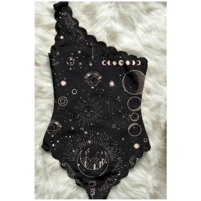 Averie Damen vegan Badeanzug Stella Schwarz