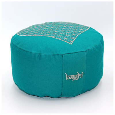 BAGHI Bio Meditationskissen rund Herz-Blume-des-Lebens
