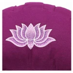 BAGHI Meditationskissen Halbmond kräftige Farben mit Lotus Bestickung im Farbverlauf Bio-Baumwolle kbA