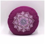 BAGHI Meditationskissen rund mit OM Mandala Bestickung