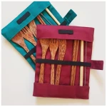 BAGHI Reise Besteckset Coco/Bamboo 6-teilig in Bio-Baumwolltasche