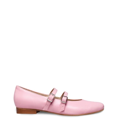 BOHEMA Damen vegan Ballerinas Mary Jane Pumps Nr. 2 Rosa