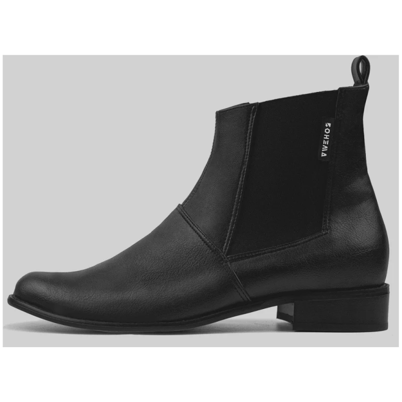 BOHEMA Damen vegan Chelsea Boots Nr. 2 Schwarz