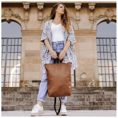 BOWLEANIES TASCHEN Rucksack aus Lederfaserstoff