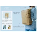 BY COPALA Kraft Paper : Rucksack aus nachhaltigem Kraft Papier. Lederoptik.