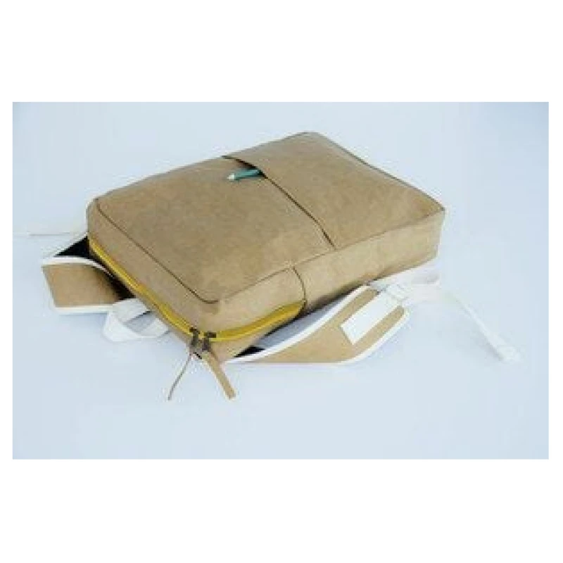 BY COPALA Kraft Paper : Rucksack aus nachhaltigem Kraft Papier. Lederoptik.