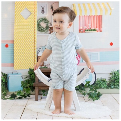 Baby Strampler, gestreift 'OrganicEra' aus Bio-Baumwolle