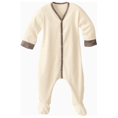 Baby-Strampler mit Langarm, natur 50/56