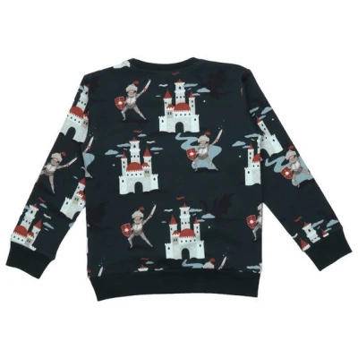 Baby Sweatshirt Bio Baumwolle Grün - Walkiddy Castleland nachhaltiger Komfort GOTS-zertifiziert umweltfreundlich elastisch modisch 95% Baumwolle 5% Elasthan