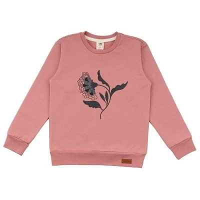 Baby Sweatshirt Bio-Baumwolle pink - Walkiddy Cheerful Flowers - GOTS zertifiziert, umweltfreundlich, allergikerfreundlich. Ideal für nachhaltige Modebewusste.