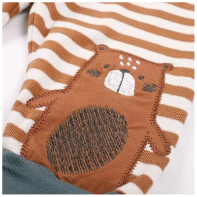 Baby stripe Leggings/ Pants *Bear* GOTS & Bio- Baumwolle | Freds World