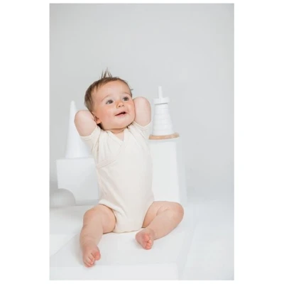 Babybugz Baby Kimono Wickelbody Strampler Kurzarm