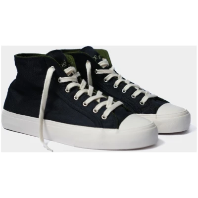 Bamburista Herren vegan Hoch Sneaker Herren Grasshopper Corvino Nacht Schwarz