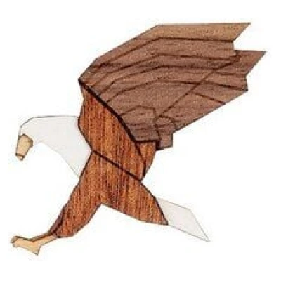 BeWooden Brosche aus Holz - Adler Brosche | Mode Schmuck | Unisex