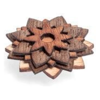 BeWooden Brosche aus Holz "African Flower" | Mode Schmuck