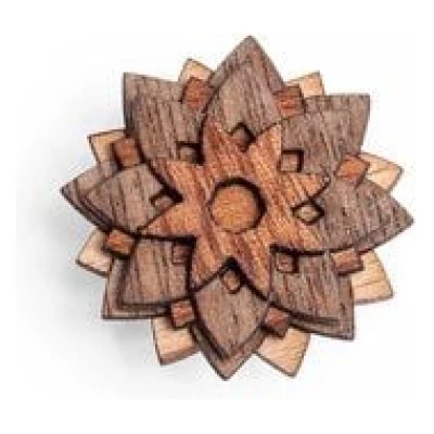 BeWooden Brosche aus Holz "African Flower" | Mode Schmuck
