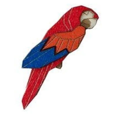 BeWooden Brosche aus Holz - Ara Papagei Brosche | Mode Schmuck | Unisex