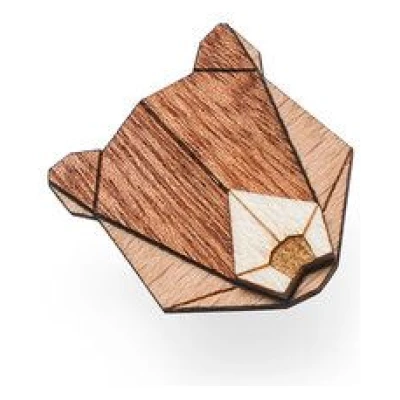 BeWooden Brosche aus Holz "Bear Brooch" | Mode Schmuck