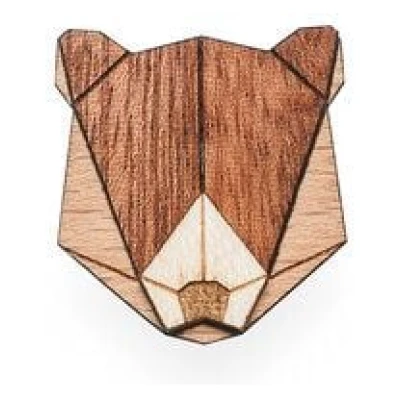 BeWooden Brosche aus Holz "Bear Brooch" | Mode Schmuck