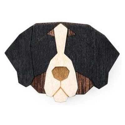 BeWooden Brosche aus Holz "Bernese Mountain" | Mode Schmuck