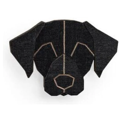 BeWooden Brosche aus Holz "Black Labrador" | Mode Schmuck