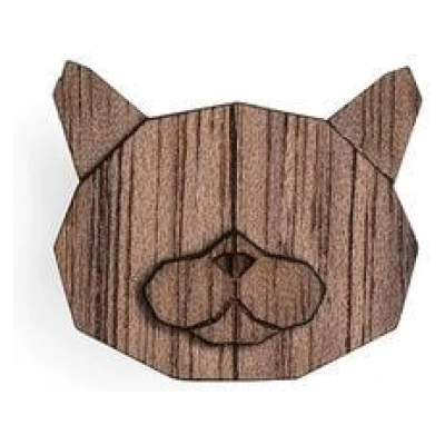 BeWooden Brosche aus Holz "British Cat"| Mode Schmuck