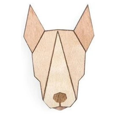 BeWooden Brosche aus Holz "Bull Terrier" | Mode Schmuck