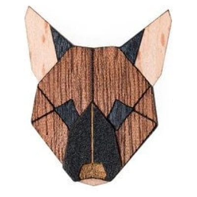 BeWooden Brosche aus Holz - Deutscher Schäferhund | Mode Schmuck