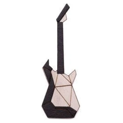 BeWooden Brosche aus Holz "Electric Guitar Brooch"